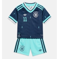 Camiseta Alemania Nick Woltemade #11 Segunda Equipación Replica Mundial 2026 para niños mangas cortas (+ Pantalones cortos)